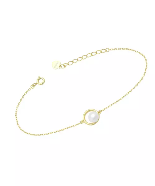 Bracelet with pearl - Silver 925 Gold Plated