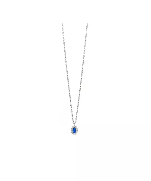 Necklace Blue Diana Petite - Silver 925