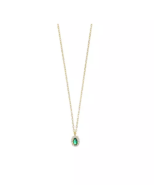 Necklace Green Diana Petite - Silver 925