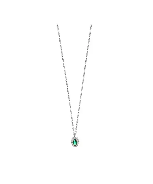 Necklace Green Diana Petite - Silver 925