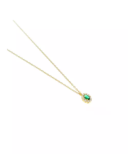 Necklace Green Diana Petite - Silver 925