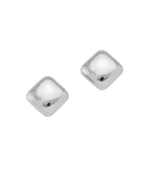 Square Bulky Earrings - Silver 925