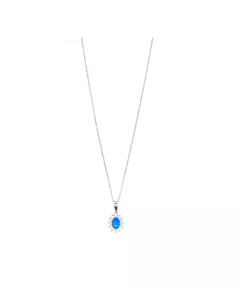 Necklace Diana with Blue Opal - Silver 925 (Copy)