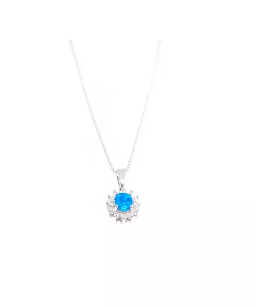 Necklace Diana with Blue Opal - Silver 925 (Copy)