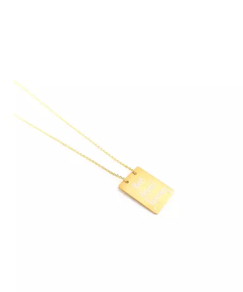 Necklace: Your Tag - Silver 925 Gold Plated