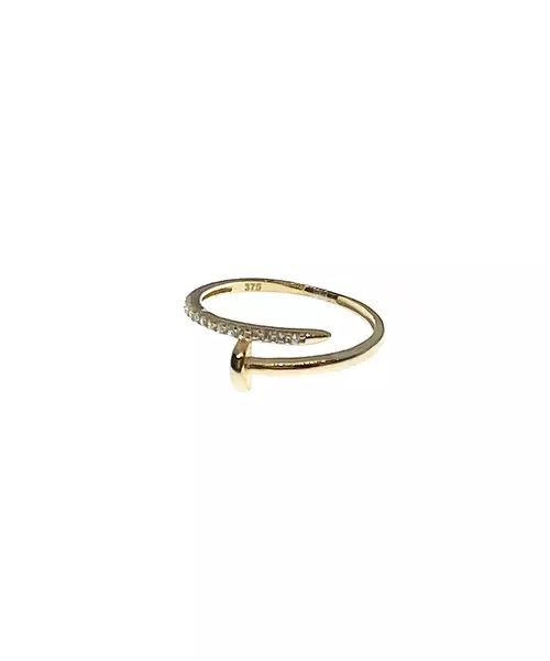 9ct Yellow Gold Ring with Zircons