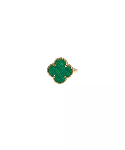 9ct Yellow Gold Ring with Malachite