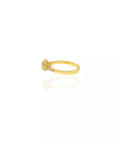 Cathedral Round Engagment Ring - 9ct Gold (Copy)