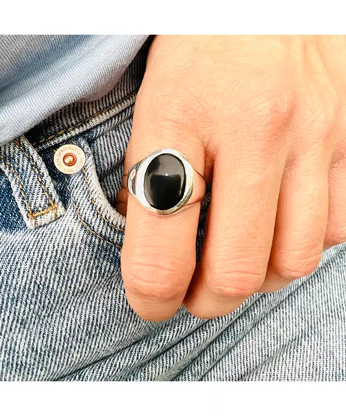 Onyx Ring - Silver 925