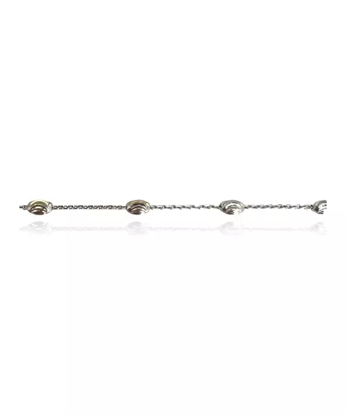 Bracelet Diamond Cut Oval Balls - Silver 925