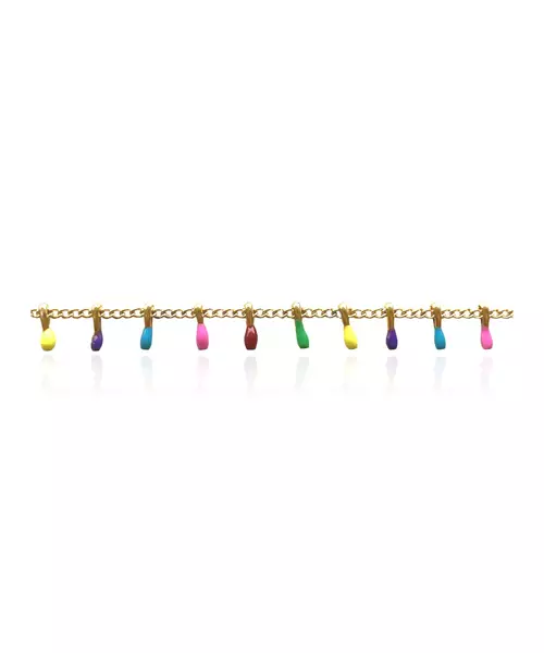 Bracelet Multicolored Bars - Stainless Steel Gold Plated