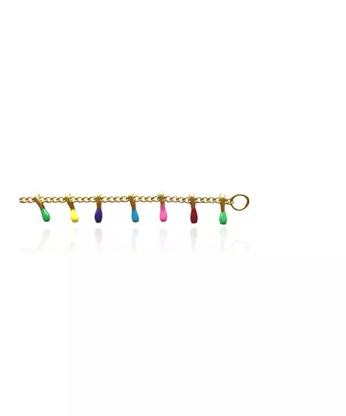 Bracelet Multicolored Bars - Stainless Steel Gold Plated