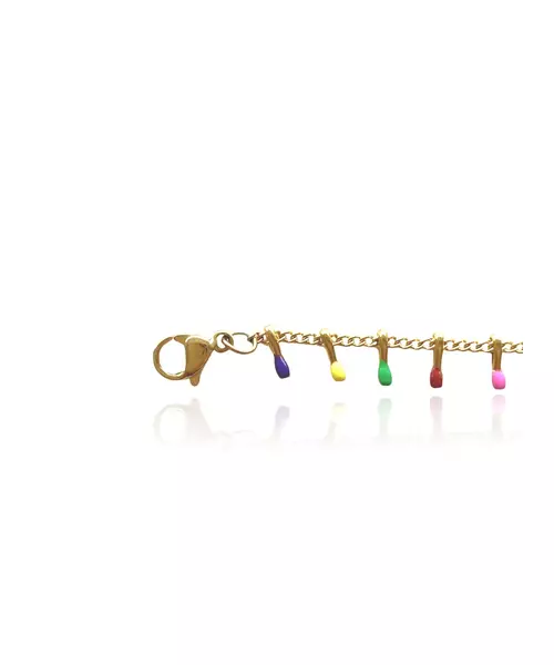 Bracelet Multicolored Bars - Stainless Steel Gold Plated