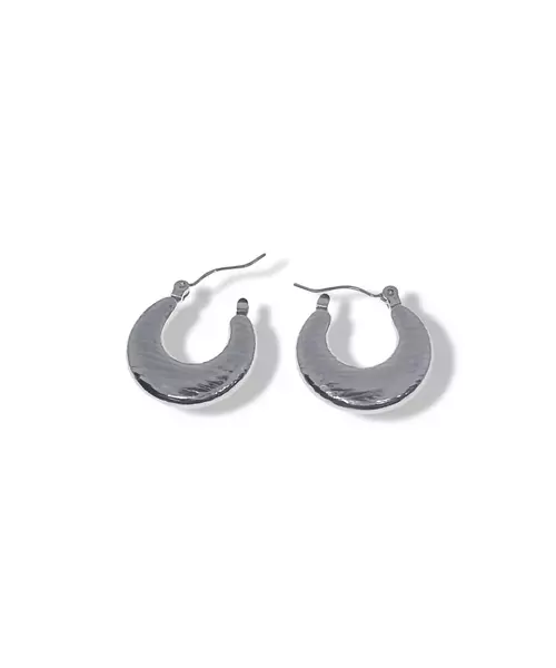 Hoops plain with texture - Stainless Steel