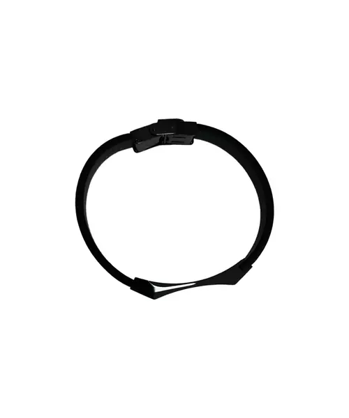 Men's Bracelet Leather - Stainless Steel full black