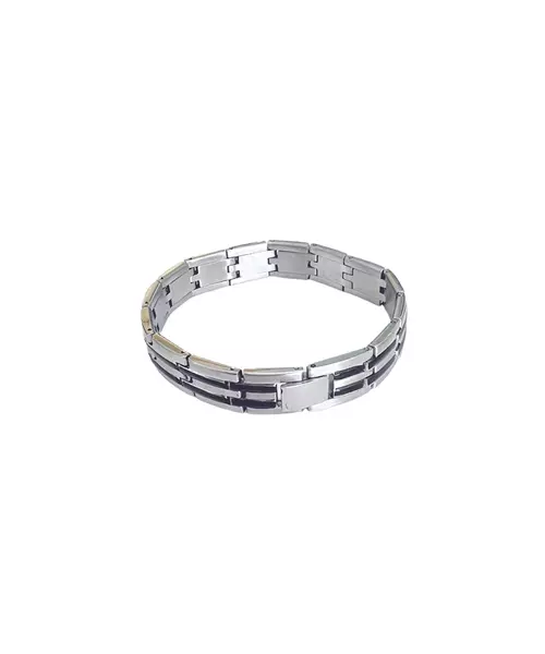 Men's Bracelet Double Color - Stainless Steel