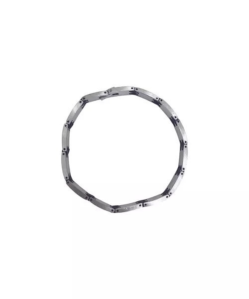 Men's Bracelet Double Color - Stainless Steel