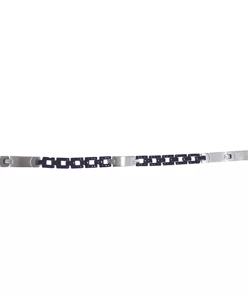 Men's Bracelet Double Color - Stainless Steel