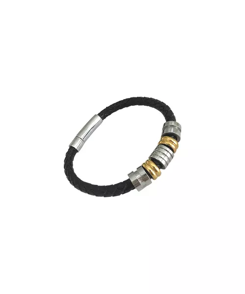 Men's Bracelet Double Color - Stainless Steel