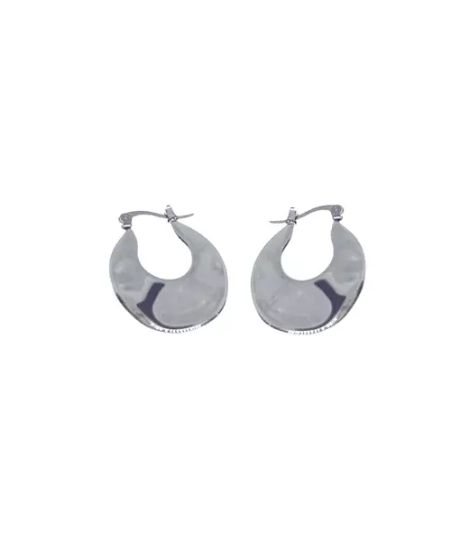 Chunky Hoop Earrings -  Stainless Steel