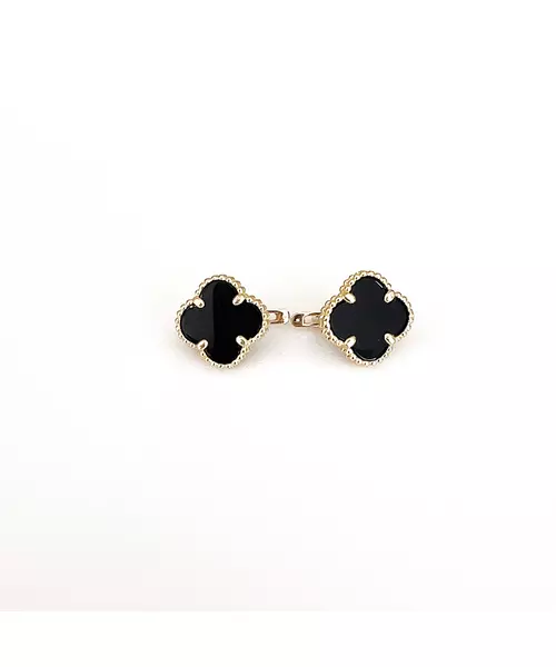 9ct Gold Earrings with Onyx