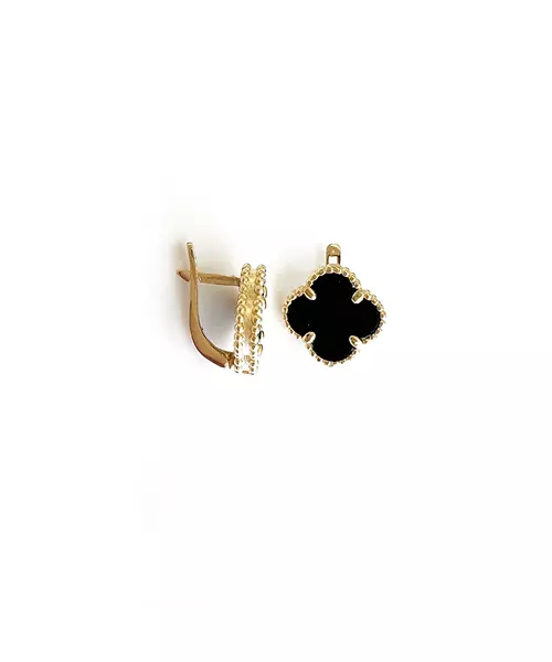 9ct Gold Earrings with Onyx