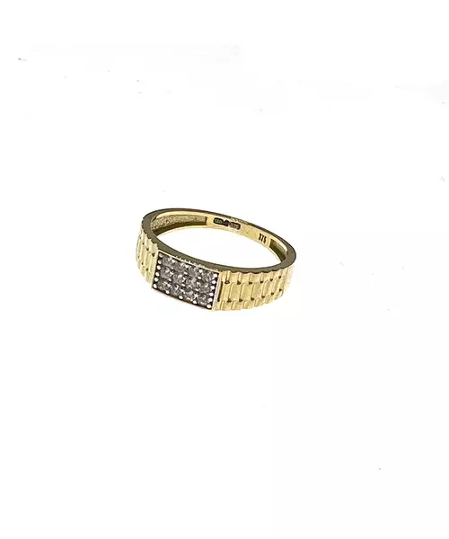 9ct Yellow Gold Ring with Zircons