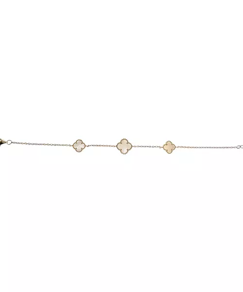 9ct Gold Bracelet with 3 flowers