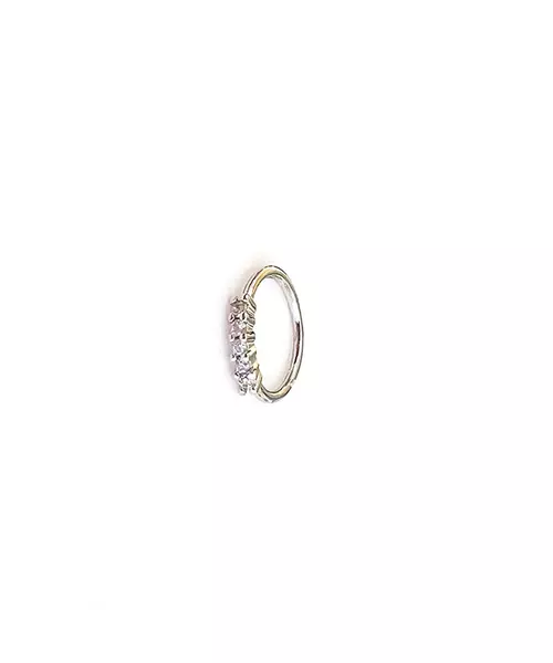 Hoops with Zircons - Silver 925