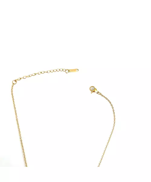 Necklace Flower - Stainless Steel Gold Plated