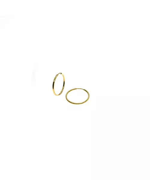 Plain 1.2 cm Hoops - Silver 925 and Gold Plated