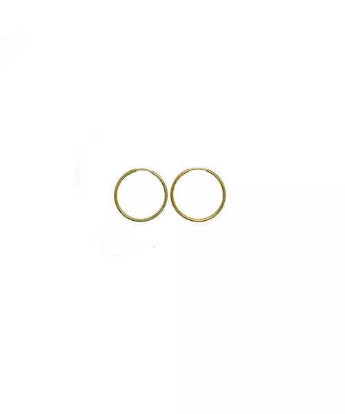 Plain 1.2 cm Hoops - Silver 925 and Gold Plated