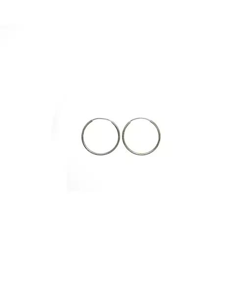 Plain 1.2 cm Hoops - Silver 925 and Gold Plated