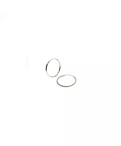 Plain 1.2 cm Hoops - Silver 925 and Gold Plated