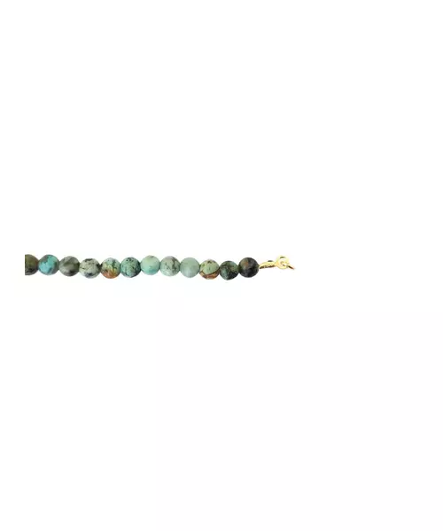 Anklet Green Turquoise - Silver 925 Gold Plated