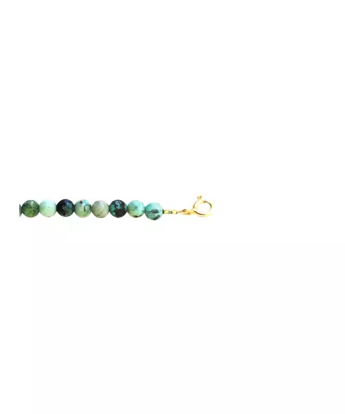 Anklet Green Turquoise - Silver 925 Gold Plated