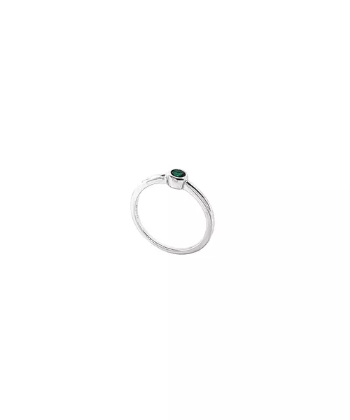 Tiny Green Ring - Silver 925