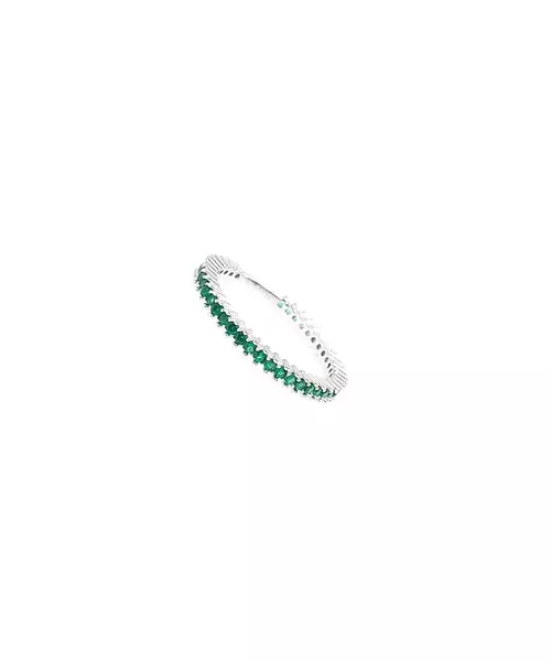 Stackable Ring Green - Silver 925