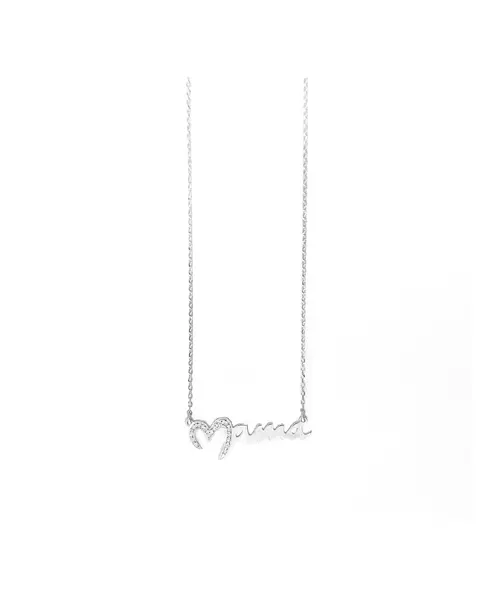 Mama Necklace - Silver 925 with Zircons