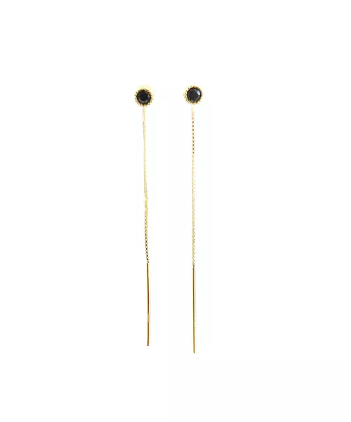 Threads Earrings - Silver 925 Gold Plated