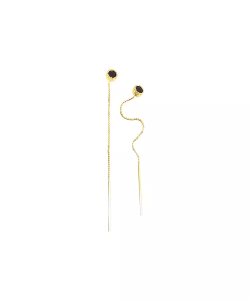 Threads Earrings - Silver 925 Gold Plated