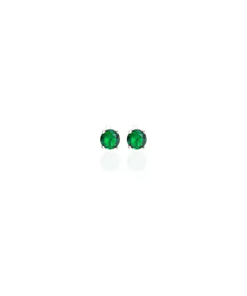 Stud Earrings Zircons 5mm - Silver 925