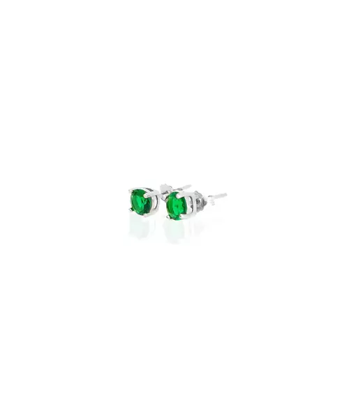 Stud Earrings Zircons 5mm - Silver 925