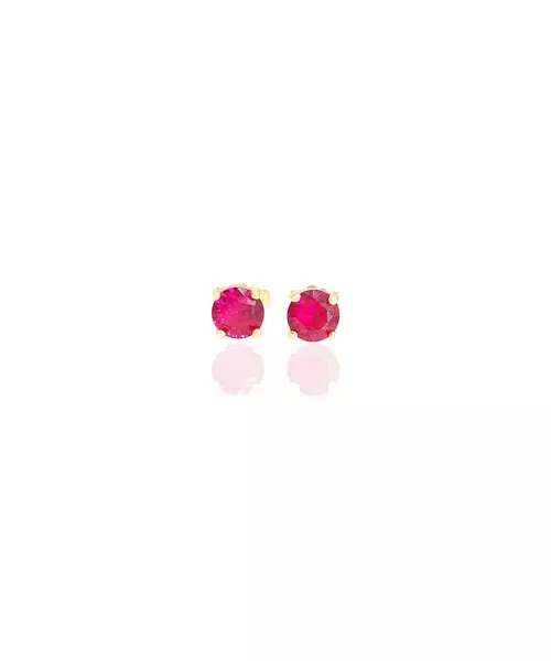 Stud Earrings Zircons 5mm - Silver 925