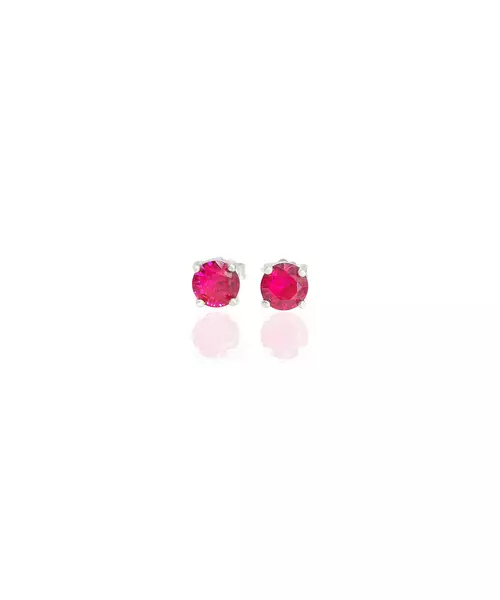 Stud Earrings Zircons 5mm - Silver 925