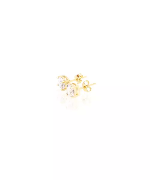 Stud Earrings Zircons 6 mm - Silver 925