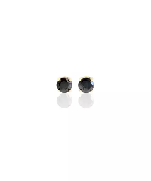 Stud Earrings Zircons 6 mm - Silver 925