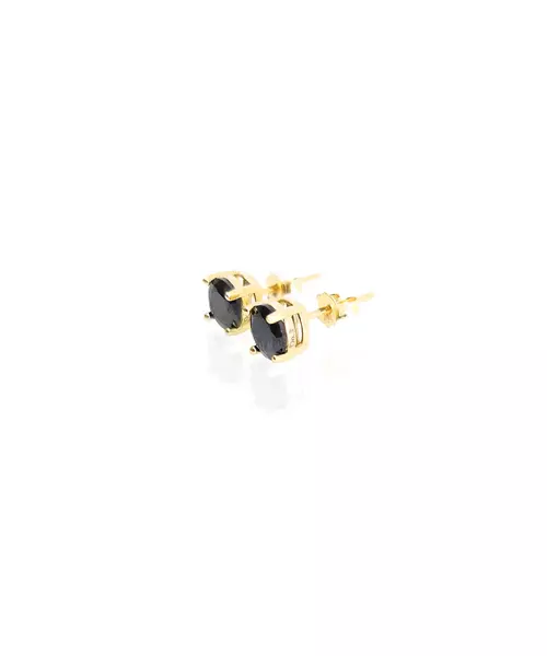 Stud Earrings Zircons 6 mm - Silver 925