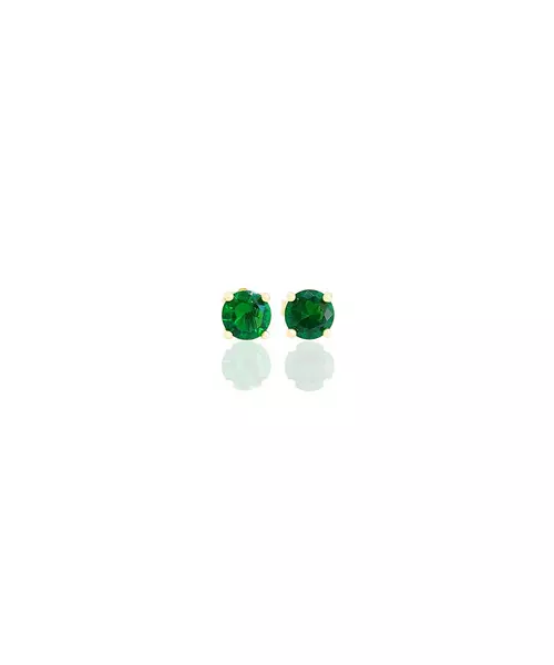 Stud Earrings Zircons 6 mm - Silver 925