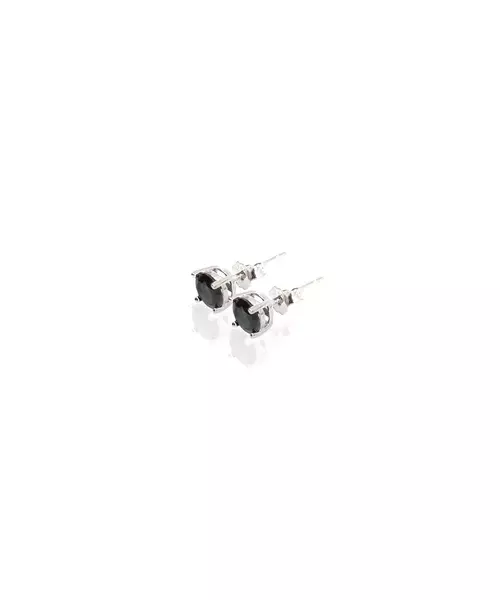 Stud Earrings Zircons 6 mm - Silver 925